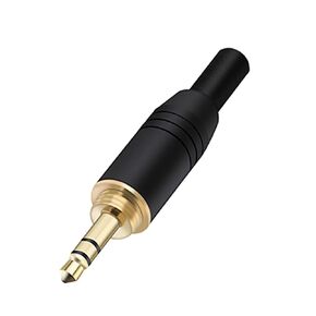 10Pcs/lot 3.5mm Jack 3 Poles Stereo Male Plug Soldering Wire Connector with Spring Aluminum Tube Screw-in 3.5mm Stereo Connector(10 Black) in Kuwait