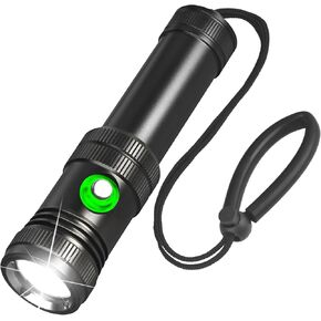 2000 لومن كشاف غوص - مصباح غوص فائق السطوع مع 4 أوضاع، IP68 مقاوم للماء ببطارية USB قابلة لإعادة الشحن تحت الماء للغوص والغطس والاستكشاف تحت الماء in Kuwait