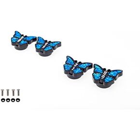 FD&D Multiple Use Shining Screw Cap, Blue Butterfly Pattern with M6 Machine Screw in Kuwait