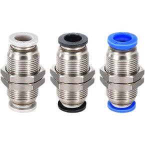 Pneumatic Pm-4 Quick Plugs Pm-6 Fast Pm-8 Tracheal Joint Pm-10 Partition Straight Through Plate Pm-12 1Pcs(Black PM-8) in Kuwait