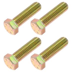 مسامير سداسية من METALLIXITY (9/16-12x2) 4 قطع، براغي آلة من الفولاذ الكربوني المطلي بالزنك ملولبة بالكامل UNC برأس سداسي - لإصلاح الأثاث، أصفر أخضر in Kuwait