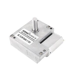 محرك DC6V 12.5KG.CM سرعة منخفضة منخفضة الضوضاء ذاتية القفل محرك تروس دودي DIY (Dc6v i700 11 دورة في الدقيقة، الحزمة D) in Kuwait