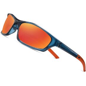 Foldable Polarized Wrap Around Sunglasses For Men - Lightweight Cycling Sports for Fishing Glasses UV Protection in Saudi Arabia