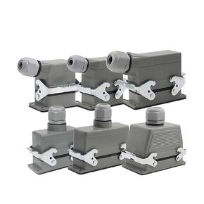 Rectangular Heavy Duty Connector HDC-HE4 6 10 16 20 24 32 48 Core Pin 16A Side Line Connector 1Pcs(4 core lateral line) in Saudi Arabia
