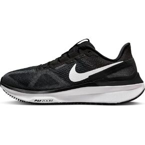 حذاء Nike Air Zoom Structure 25 للسيدات مقاس 8.5، اللون: أسود/أبيض/رمادي دخاني داكن-أسود in Saudi Arabia