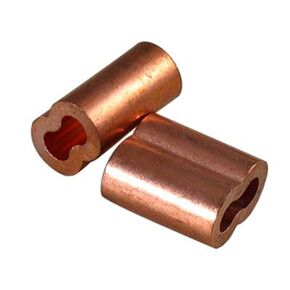 3/16" Copper Crimping Loop Sleeve Wire Rope Double Barrel Wire Ferrules Clip Fittings Cable Crimps Cable Sleeves: 10, 25, 50, 100 pcs (10) in Saudi Arabia