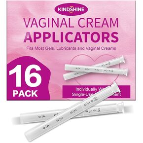 16 Pack Disposable Vaginal Cream Applicators for Women, Suppository Applicators with Dosage Markings, Hygienic Individually Wrapped Threaded Applicators Fits Most Vaginal Creams, Gels & Lubricants in Saudi Arabia