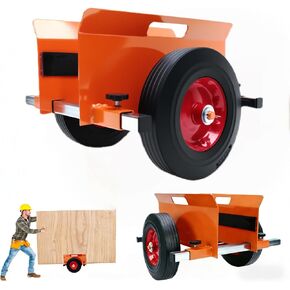 SST Heavy Duty Panel Dolly 1100LBS Capacity, Adjustable Drywall Mover & Door Cart for Slab, Wood Panels, Sheet Material Handling in Garage Warehouse Construction (Orange Black) in Kuwait