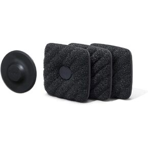 Curio Home Goods Ionic Non-Scratch Dish Sponges with Magnetized Holder, Odor Resistant Synthetic Scrub Sponges, 3 Pack, Black in Saudi Arabia