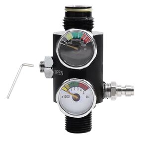 Dual Gauge Pressure Regulator Valvula Reguladora Pneumatic Air Valve Fill Station(Black M18) in Kuwait