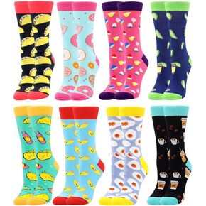 جوارب BONANGEL النسائية المبتكرة والمضحكة، جوارب قطنية لطيفة بتصميم طعام الحيوانات، هدايا للنساء in Kuwait