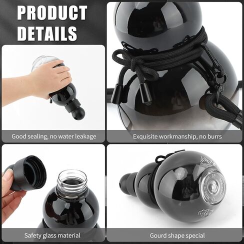 Gourd Water Bottle, 800ml Gourd Sports Water Bottle, Chinese Retro-Inspired Style Bottle Screw Top Leak Proof in Kuwait