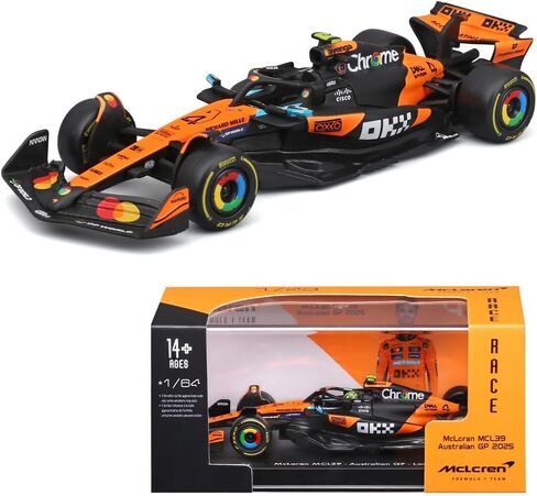 نموذج 1:64 F1 لسيارة ماكلارين F1 2025 MCL39 4 # Lando Norris 81 # مجموعة نماذج أوسكار بياستري للسباق (MCL39 4 #) in Kuwait
