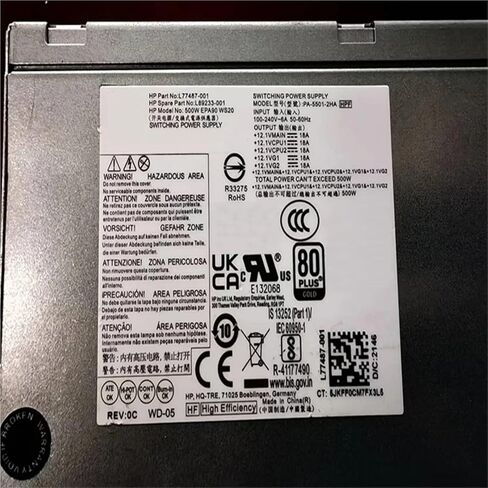 PA-5501-2HA PCG007 لـ 480 280 288 680 4Pin + 7Pin 500W مصدر الطاقة in Saudi Arabia