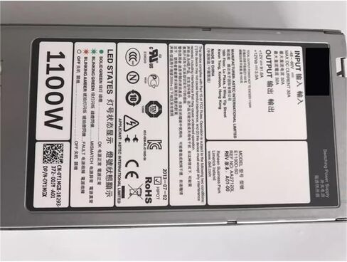 1 قطعة 1100 واط الساخن التوصيل التيار الكهربائي ل R530 R630 730XD R730 R720 R620 R520 T420 R820 R740 E1100D-S0 5G4WK Y1MGX ​​02RN7 in Kuwait