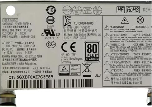 مصدر طاقة PSU لـ 280G3 400G5 PCH019 PA-1181-3HB DPS-180AB-26 A PCH021 L08404-004 مفتاح إمداد الطاقة in Kuwait