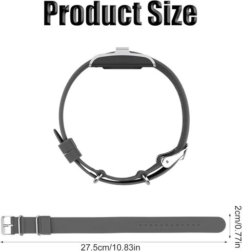 Replacement Loop for Hume Band, Silicone Woven Wristband Strap with Adjustable Metal Buckle for Hume Health Band Fitness Tracker All-Day Comfort Wear (Gray) in Saudi Arabia