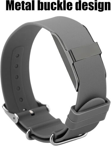Replacement Loop for Hume Band, Silicone Woven Wristband Strap with Adjustable Metal Buckle for Hume Health Band Fitness Tracker All-Day Comfort Wear (Gray) in Saudi Arabia