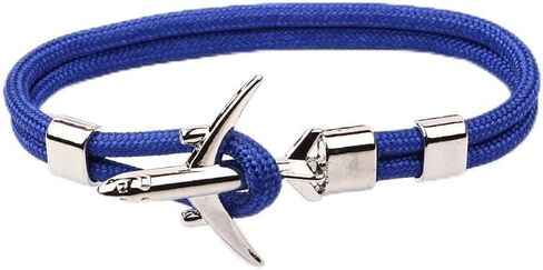 HoHaNa Airplane Anchor Bracelets Men Charm Rope Chain Bracelet Male Women Air force style Wrap Metal Sport Hook in Saudi Arabia