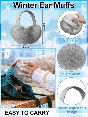 Shihanee 16 Pcs 4 Sets Winter Hat Scarf Gloves Earmuffs Set for Women Gifts Winter for Family Friends Charity in Kuwait