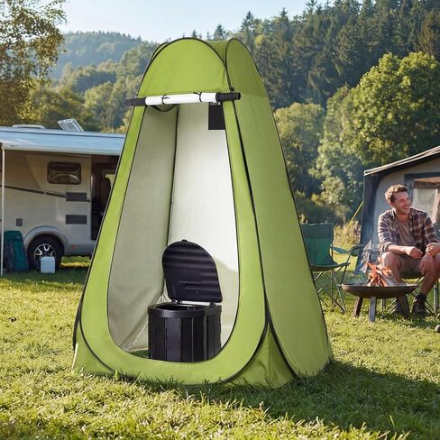 VEVOR Portable Toilet Kit, 330 lbs Load Capacity, Folding Camping Toilet with Pop-Up Privacy Tent, Outdoor Travel Potty for Adults with Carry Bags, Trash Bags, Suitable for RV Travel, Camping, Hiking in Saudi Arabia
