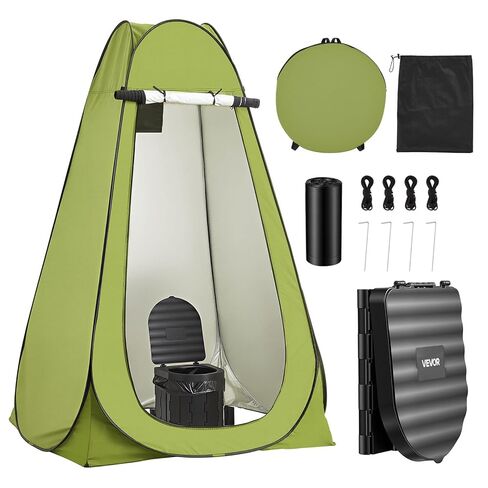 VEVOR Portable Toilet Kit, 330 lbs Load Capacity, Folding Camping Toilet with Pop-Up Privacy Tent, Outdoor Travel Potty for Adults with Carry Bags, Trash Bags, Suitable for RV Travel, Camping, Hiking in Saudi Arabia