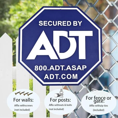 ADT Security Sign, 100% Aluminum ADT Signs for Yard, 10×10in, Durable Outdoor & Indoor Safety & Warning Sign for Home, Office, Property Protection in Kuwait