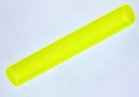 2 "OD x 1 3/4" ID x 24 "أنبوب شبكي من الأكريليك الشفاف الفلوري الأصفر الطويل - قطر بوصتين in Kuwait