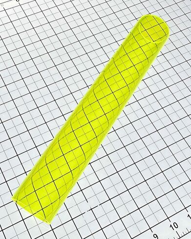 2 "OD x 1 3/4" ID x 24 "أنبوب شبكي من الأكريليك الشفاف الفلوري الأصفر الطويل - قطر بوصتين in Kuwait