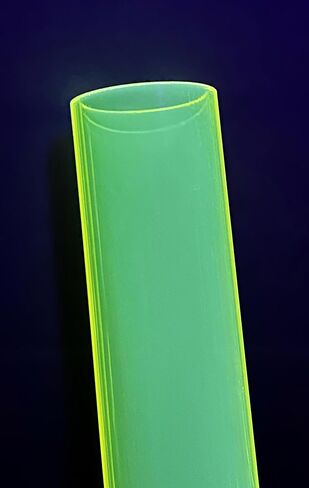 2 "OD x 1 3/4" ID x 24 "أنبوب شبكي من الأكريليك الشفاف الفلوري الأصفر الطويل - قطر بوصتين in Kuwait