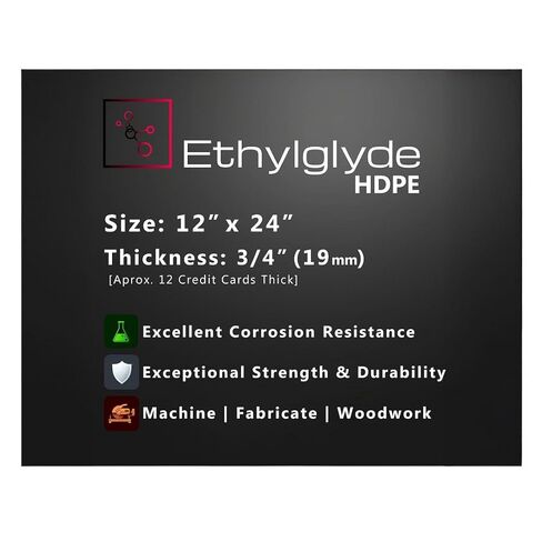 ورقة HDPE سوداء. نسيج الميمنة، لوح صلب، لوح تقطيع، لوح بلاستيكي من البولي إيثيلين عالي الكثافة، مادة مشروع يمكنك صنعها بنفسك. القطع الاسمي +(-) 1/8 بوصة. صنع في الولايات المتحدة الأمريكية. 24 بوصة × 48 بوصة (سمك 1/4 بوصة) in Kuwait