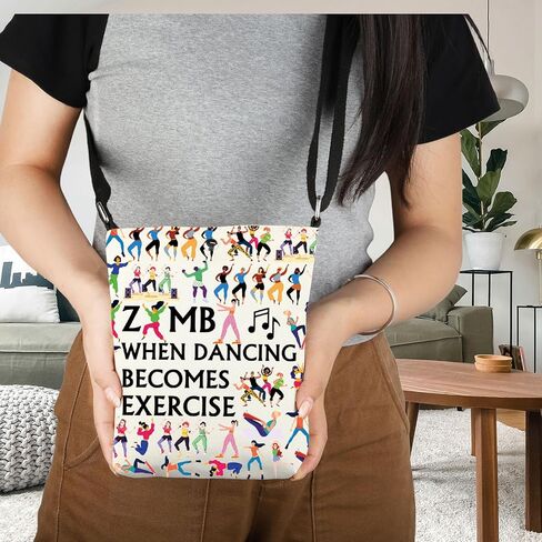 Zumba Dance Gift Zumba When Dancing Becomes Exercise Crossbody Bag Zumba Lover Gift in Saudi Arabia