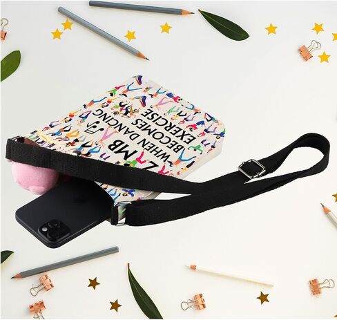 Zumba Dance Gift Zumba When Dancing Becomes Exercise Crossbody Bag Zumba Lover Gift in Saudi Arabia