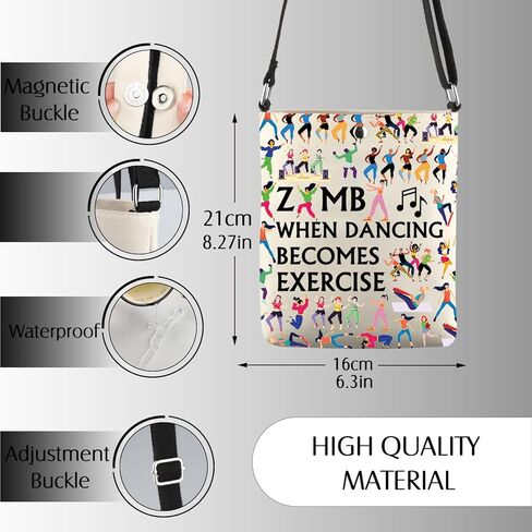 Zumba Dance Gift Zumba When Dancing Becomes Exercise Crossbody Bag Zumba Lover Gift in Saudi Arabia