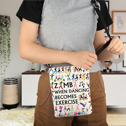 Zumba Dance Gift Zumba When Dancing Becomes Exercise Crossbody Bag Zumba Lover Gift in Saudi Arabia