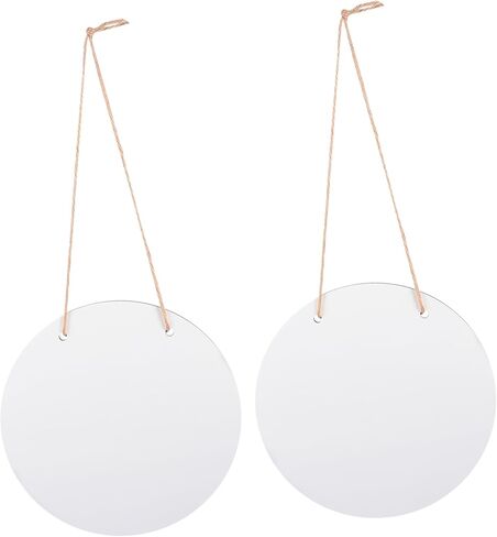 OSALADI 2pcs Blank Sublimation Hanging Wood Sign for DIY Crafts Unfinished Circle Plaque for Home Decoration in Saudi Arabia