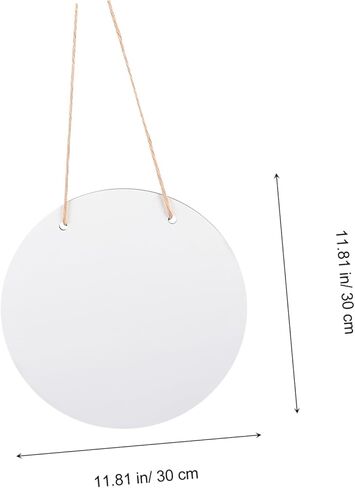 OSALADI 2pcs Blank Sublimation Hanging Wood Sign for DIY Crafts Unfinished Circle Plaque for Home Decoration in Saudi Arabia
