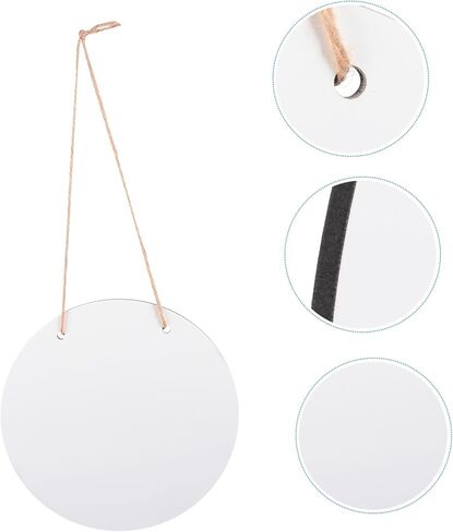 OSALADI 2pcs Blank Sublimation Hanging Wood Sign for DIY Crafts Unfinished Circle Plaque for Home Decoration in Saudi Arabia