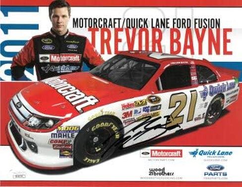 Athlon Sports CTBL-022901 8.5 x 11 بوصة. تريفور باين موقع على صورة NASCAR رقم 21 - صورة ثلاثية الأبعاد لـ JSA - كويك لين in Kuwait