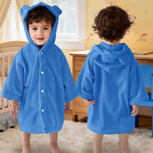 VOOVA & MOVAS Baby Hooded Towel with Bear Ear, 0-3Years | 100% Cotton, Ultra-Soft & Absorbent | Gentle for Sensitive Skin, Bath, Pool & Beach Towel | Newborn (Hot Pink) in Saudi Arabia