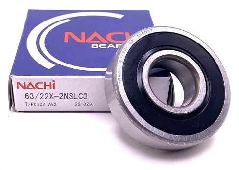 NACHI 63/22 X-2NSL C3 محمل كروي، مطاط مختوم 63/22-2RS 63/22DDU 22x56x16 ملم in Saudi Arabia