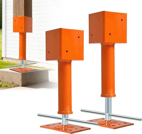 حزمة واحدة من عمود الرافعة اللولبية، مقابس منزلية قابلة للتعديل مقاس 4 × 4 بوصة للتسوية، نطاق ارتفاع 13 بوصة - 19 بوصة، سعة تحميل قصوى تبلغ 24700 رطل، عمود فولاذي شديد التحمل لمساحة الزحف والطابق السفلي وإصلاح الأساس in Kuwait