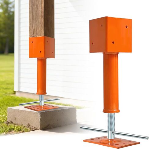 Screw Jack Post 1 Pack, 4"x4" Adjustable House Jacks for Leveling, 13"-19" Height Range, 24700 lbs Max Load Capacity, Heavy-Duty Steel Post for Crawlspace, Basement, and Foundation Repair in Saudi Arabia