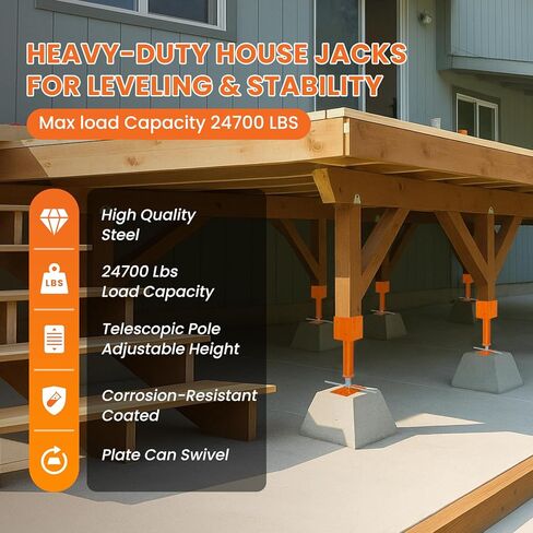 Screw Jack Post 1 Pack, 4"x4" Adjustable House Jacks for Leveling, 13"-19" Height Range, 24700 lbs Max Load Capacity, Heavy-Duty Steel Post for Crawlspace, Basement, and Foundation Repair in Saudi Arabia