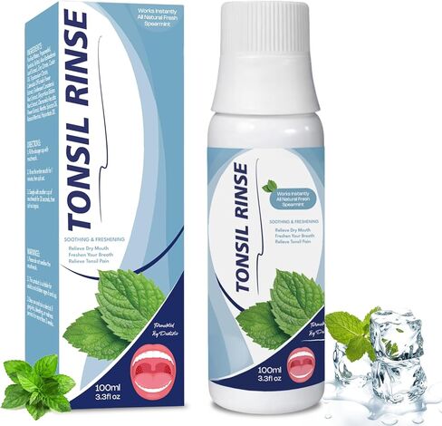 Tonsil Stone Mouthwash – Nature’s Tonsil Rinse & Tonsil Stone Remover with Soothing Formula, Helps Remove Bad Breath, Relieve Dry Mouth, 100 ML in Saudi Arabia