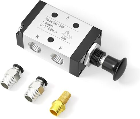 3 طريقة 2 موقف صمام الهواء 1/4 "NPT رافعة اليد التحكم اليدوي صمام الملف اللولبي 3R210-08 in Kuwait