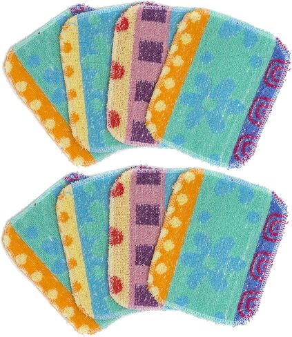 Set of 4 Premium Paperless Kitchen Dish Wash Scrubs – Sponge Scour Pads Made of 100% Natural Organic Fibers W/Non-Toxic Coat – Non-Scratch Surface – 5" x 6.5" – Ideal for Kitchen, Bathroom Cleaning in Saudi Arabia