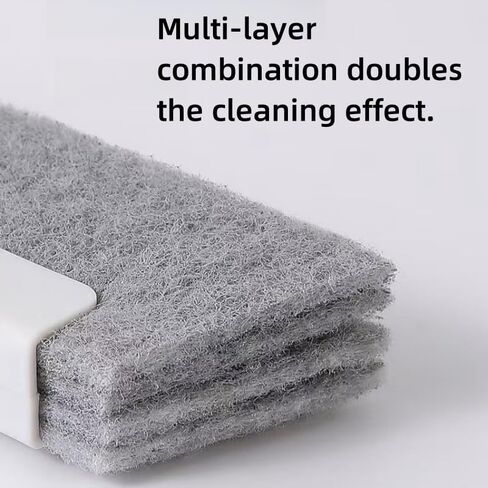 1PC Multifunctional 2 - in - 1 Window and Gutter Crevice Cleaning Kit, Grey in Kuwait
