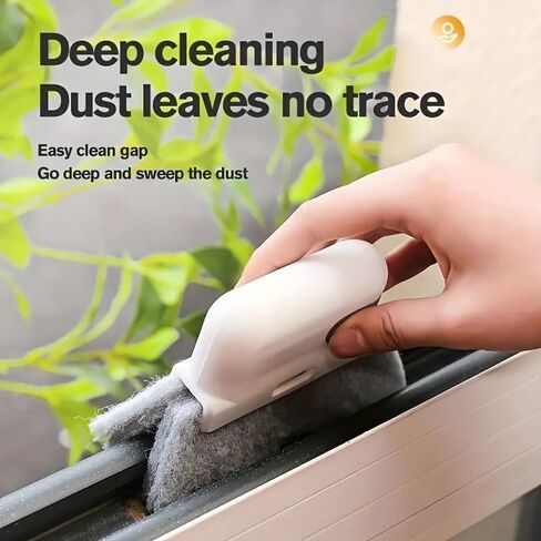 1PC Multifunctional 2 - in - 1 Window and Gutter Crevice Cleaning Kit, Grey in Kuwait