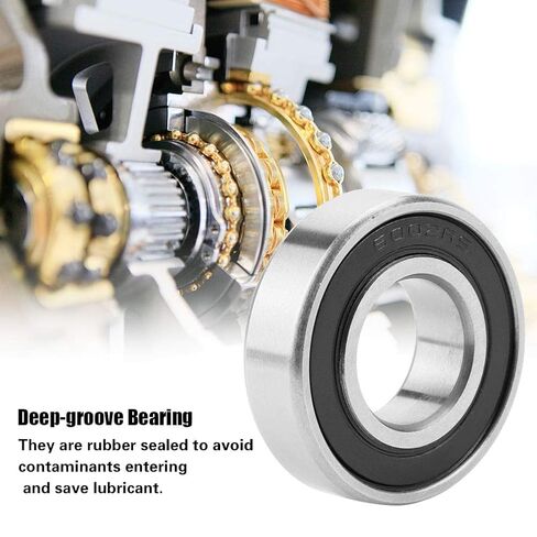 10PCS Deep Groove Ball Bearings, 6002-2RS Double Rubber Sealed Ball Bearing Pre-Lubricated Chrome Steel Z2 Lever in Saudi Arabia